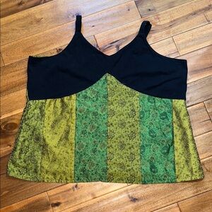 Ulla Popken Black and Green Camisole